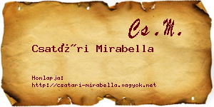 Csatári Mirabella névjegykártya